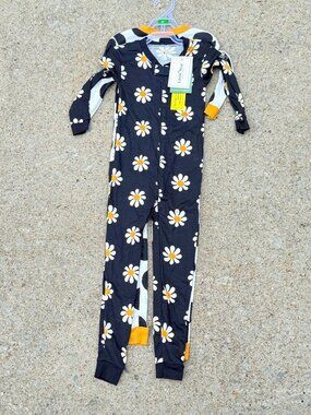 Little Star Organic 4T Pajamas 2 Pack Daisy Polka Dot Cottagecore NWT 4276
